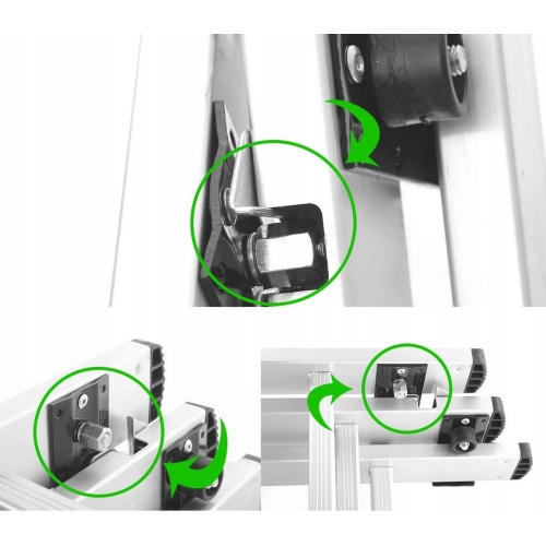 Mocna drabina aluminiowa 3x12 8m uniwersalna